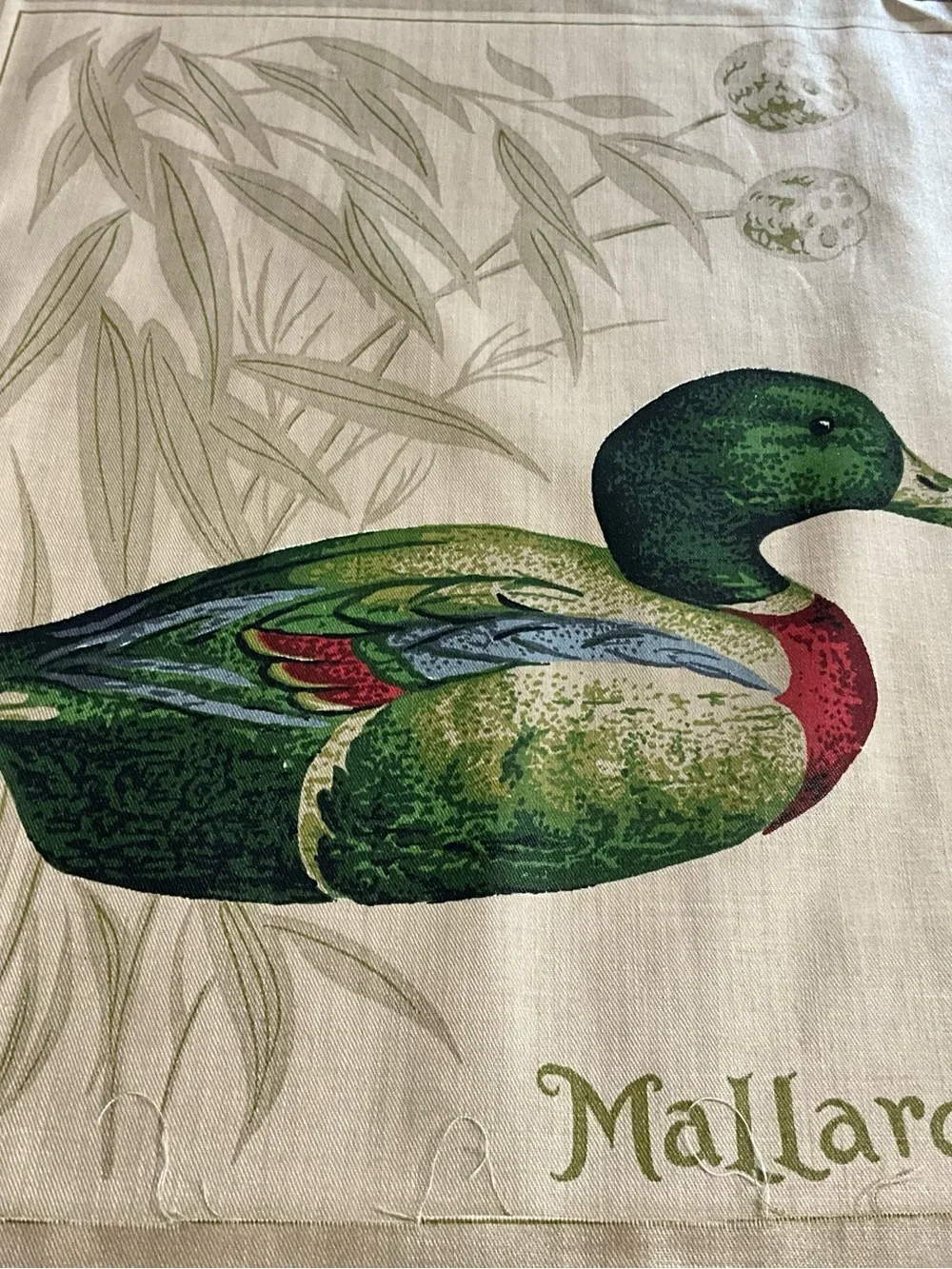 Vintage Lot of 4 Duck Bird Panels 11”x13” Crafting Squares Goose Pintail